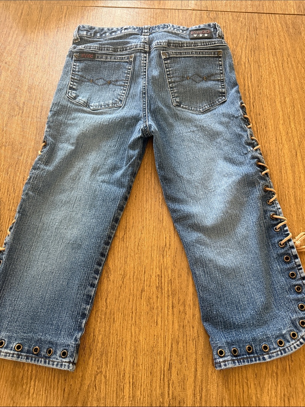 Girls size 12 vintage Mudd jeans with lacing